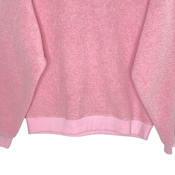 Outdoor Voices M NEW Pink MegaFleece Crewneck Sweatshirt Fuzzy - Picture 6 of 10